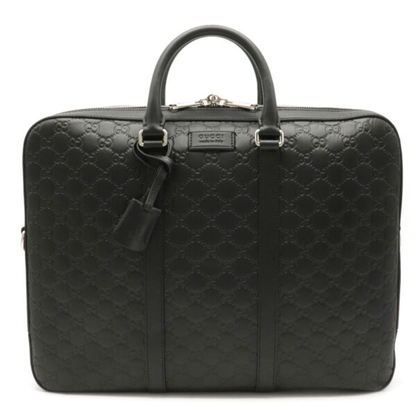 12040638 Gucci Guccisima Business Briefcase Leather Black