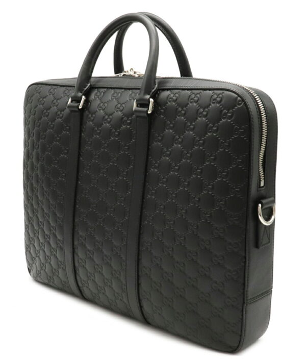 12040638 1 Gucci Guccisima Business Briefcase Leather Black