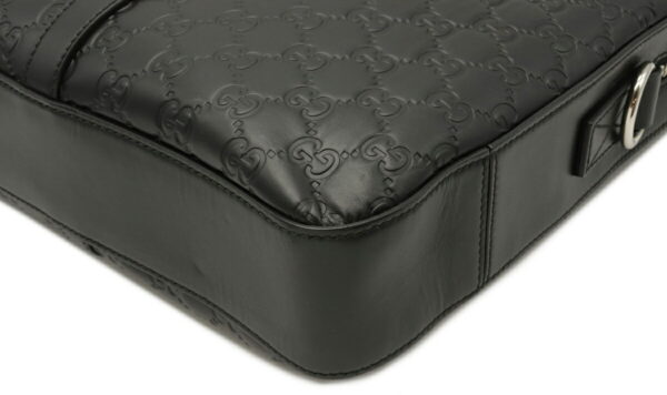 12040638 2 Gucci Guccisima Business Briefcase Leather Black