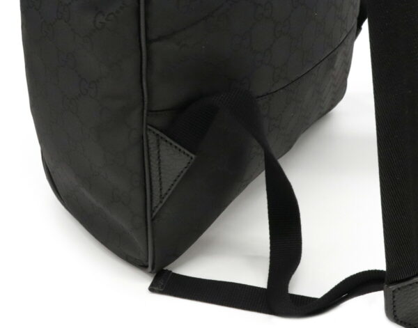 12040722 6 Gucci GG Nylon Backpack Rucksack Black Gray