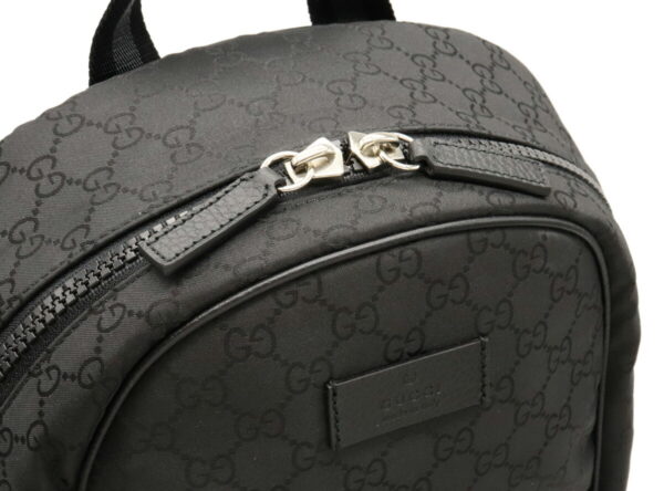 12040722 7 Gucci GG Nylon Backpack Rucksack Black Gray