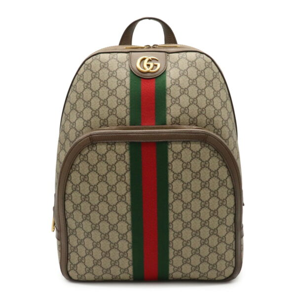 12041069 Gucci Ophidia GG Supreme Medium Backpack Beige Brown