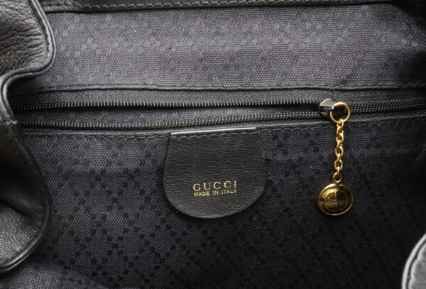 12041075 8 Gucci Bamboo Rucksack Backpack Leather Black