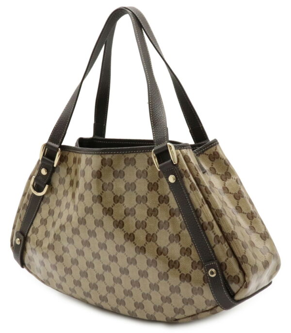 12041082 1 Gucci GG Crystal Tote Bag Khaki Beige