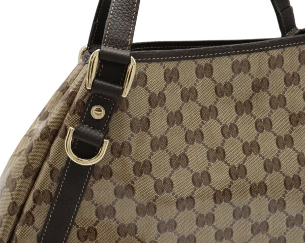 12041082 5 Gucci GG Crystal Tote Bag Khaki Beige