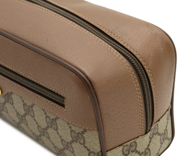 12041210 6 Gucci GG Supreme Clutch Bag Leather Beige Mocha