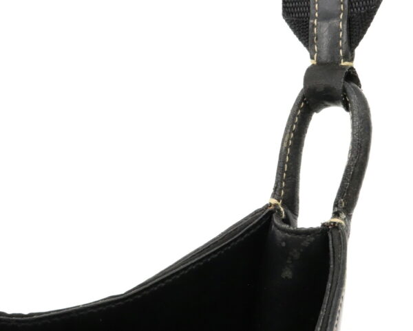 12041213 5 Prada Nylon Leather Shoulder Bag Nero Black