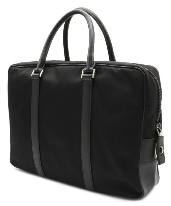 12041214 1 Prada Business Nylon Leather Briefcase Nero Black