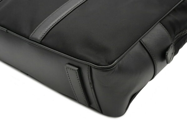 12041214 2 Prada Business Nylon Leather Briefcase Nero Black