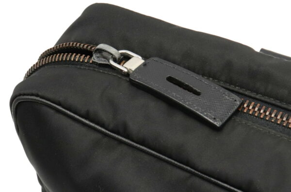 12041214 5 Prada Business Nylon Leather Briefcase Nero Black