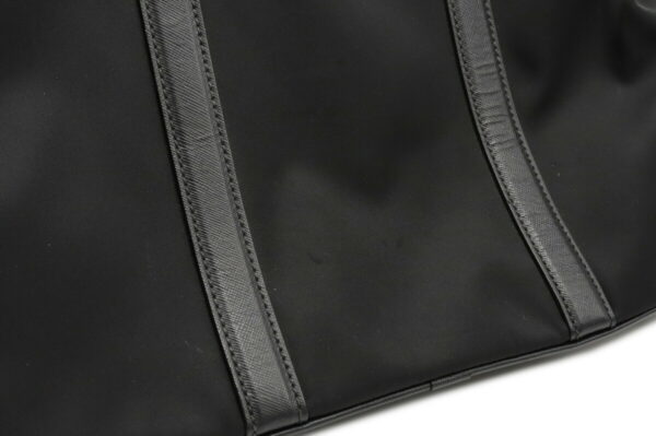 12041214 7 Prada Business Nylon Leather Briefcase Nero Black