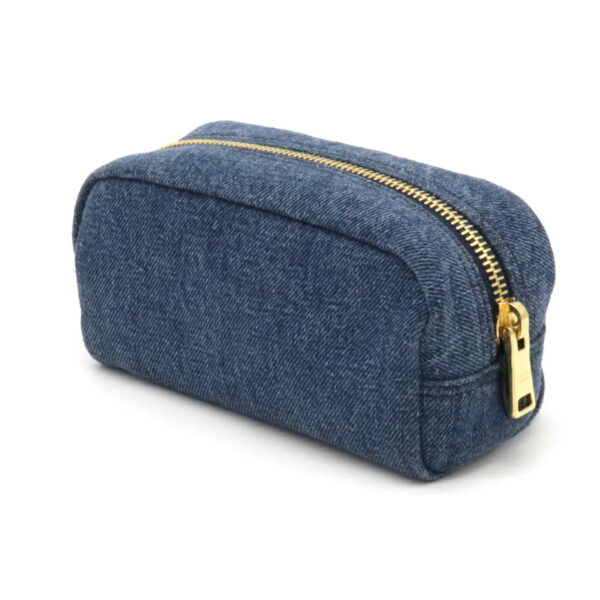 12041222 1 Prada Denim Cosmetic Pouch Bleu Blue