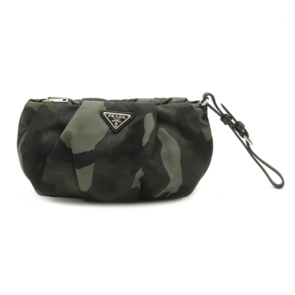 12041238 Prada Wristlet Camouflage Nylon Pouch