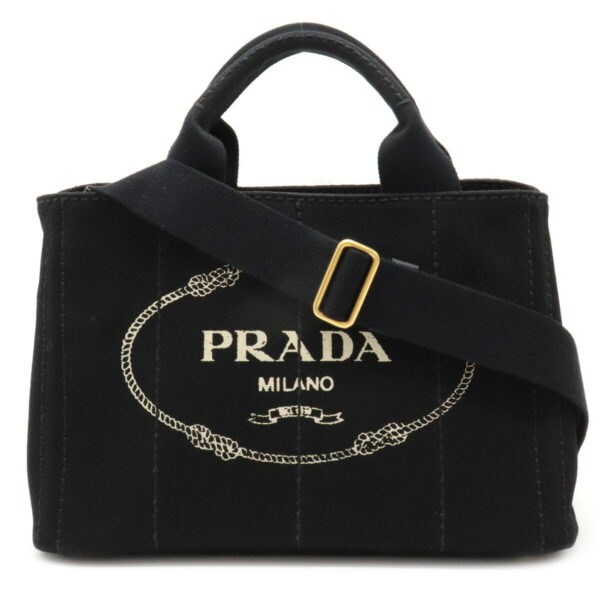 12041411 Prada Canapa Mini Shoulder Bag Nero Black