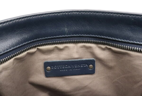 12041417 5 Bottega Veneta Intrecciato Shoulder Bag Diagonal Leather Navy Blue