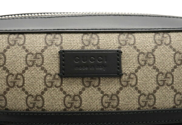 12041424 6 Gucci GG Supreme Diagonal Shoulder Bag Leather Beige