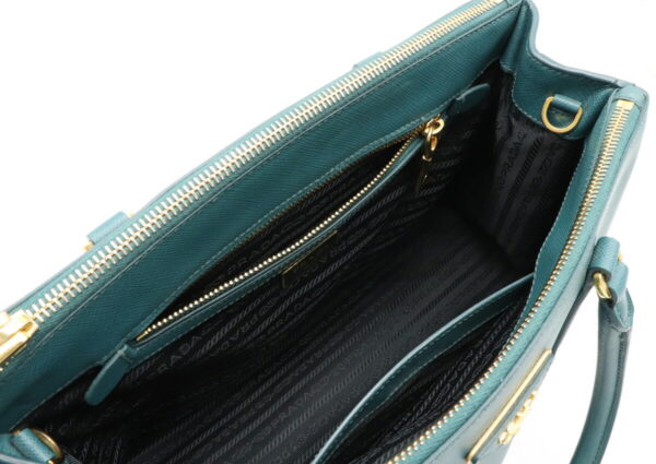 12041452 4 Prada Galleria Saffiano Leather Tote Bag Green