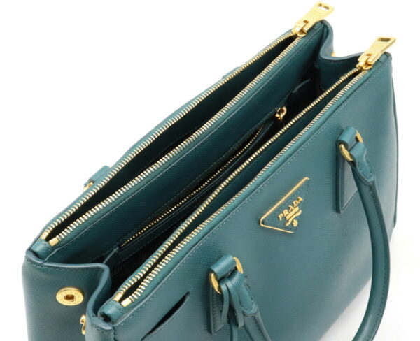 12041452 5 Prada Galleria Saffiano Leather Tote Bag Green