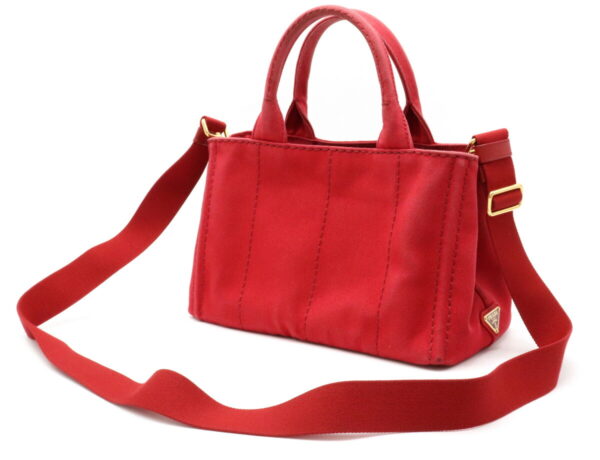 12050337 1 Prada Canapa 2WAY Tote Bag Red