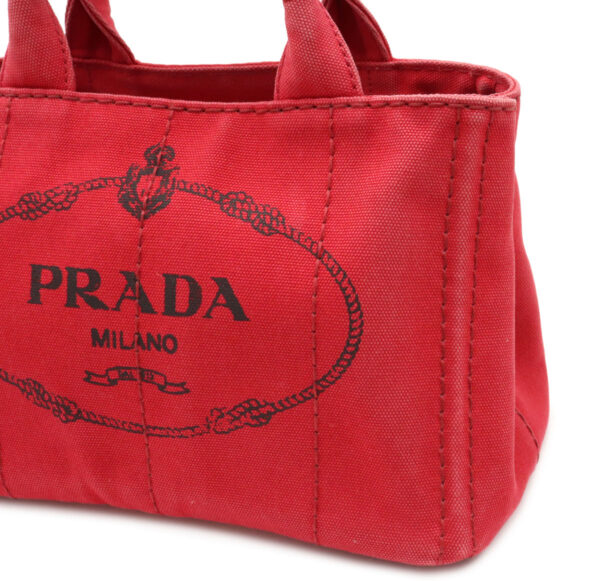 12050337 7 Prada Canapa 2WAY Tote Bag Red