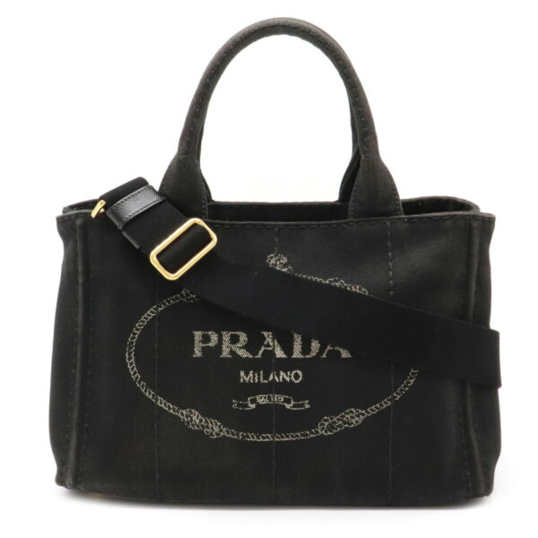 12050339 Prada Canapa 2WAY Tote Bag Nero Black