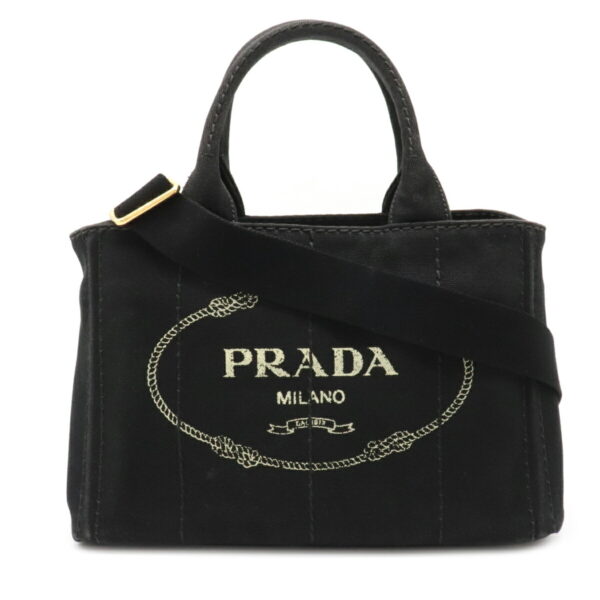 12050340 Prada Canapa 2WAY Tote Bag Nero Black