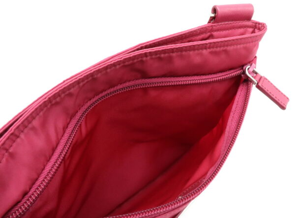 12050369 7 Prada Nylon Leather Crossbody Bag Ibisco Pink