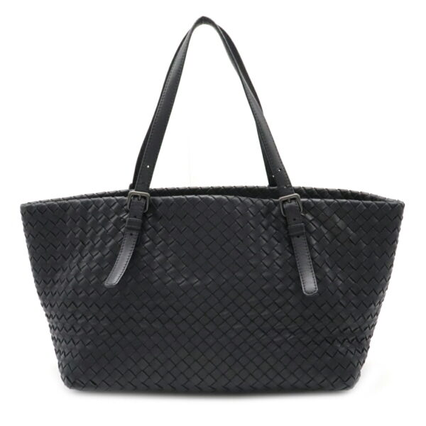 12050564 Bottega Veneta Intrecciato Tote Bag Shoulder Bag Leather Navy Black