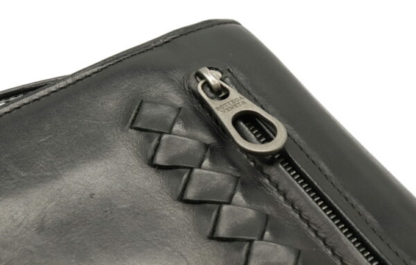 12050578 3 Bottega Veneta Intrecciato Travel Case Bag Calf Leather Black