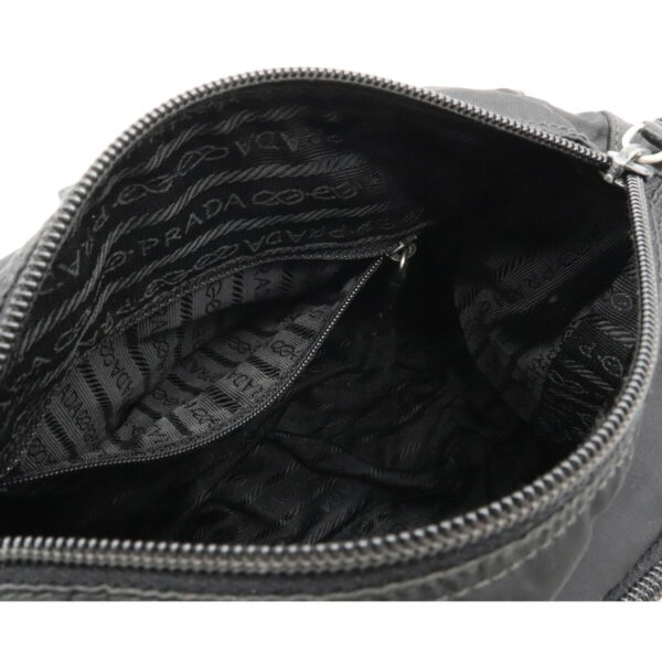 12050959 4 Prada Nylon Leather Shoulder Bag Nero Black