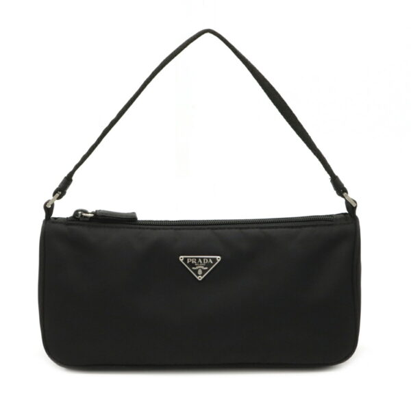 12050996 Prada Nylon Handbag Pouch Nero Black