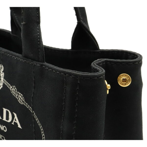 12051092 6 Prada Canapa Mini Canvas Tote Bag Nero Black