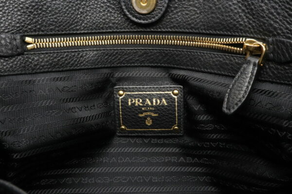 12051142 5 Prada Leather Tote Bag Nero Black