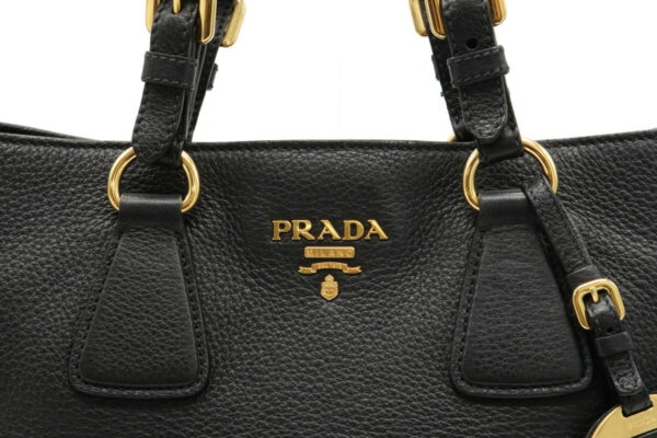 12051142 7 Prada Leather Tote Bag Nero Black