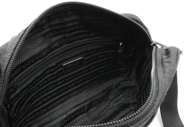 12051229 4 Prada Crossbody Nylon Leather Shoulder Bag Nero Black