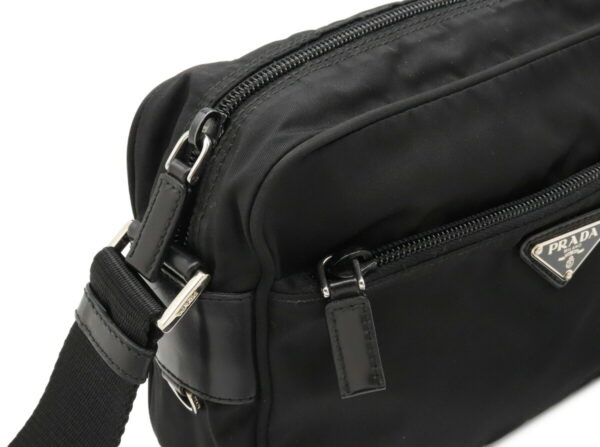 12051229 5 Prada Crossbody Nylon Leather Shoulder Bag Nero Black