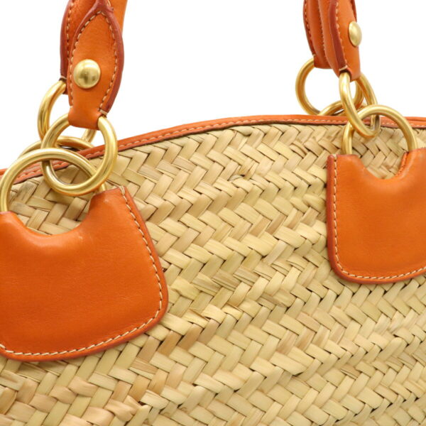 12060352 5 Miu Miu Tote Bag Leather Natural Orange Brown