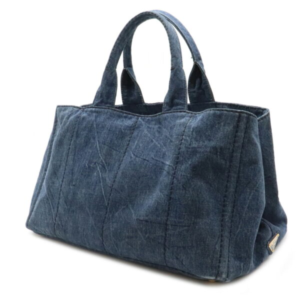 12060372 1 Prada Canapa Large Denim Tote Bag Blue