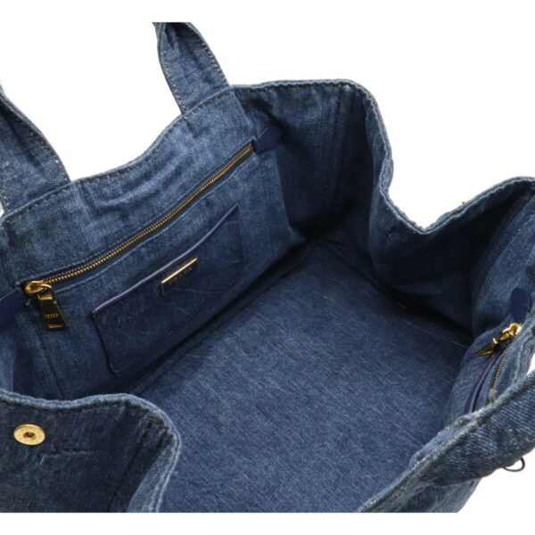 12060372 4 Prada Canapa Large Denim Tote Bag Blue