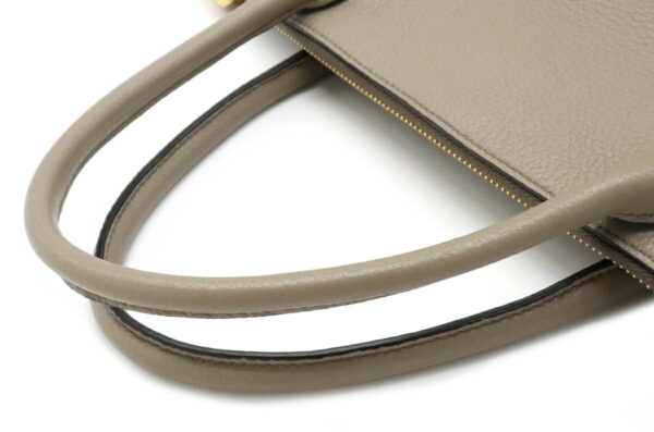 12060399 3 Prada Vit Daino 2WAY Leather Shoulder Bag Argilla Gray