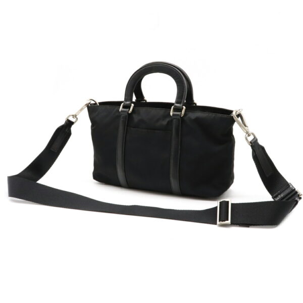 12060423 1 Prada Mini 2WAY Nylon Leather Shoulder Bag Nero Black