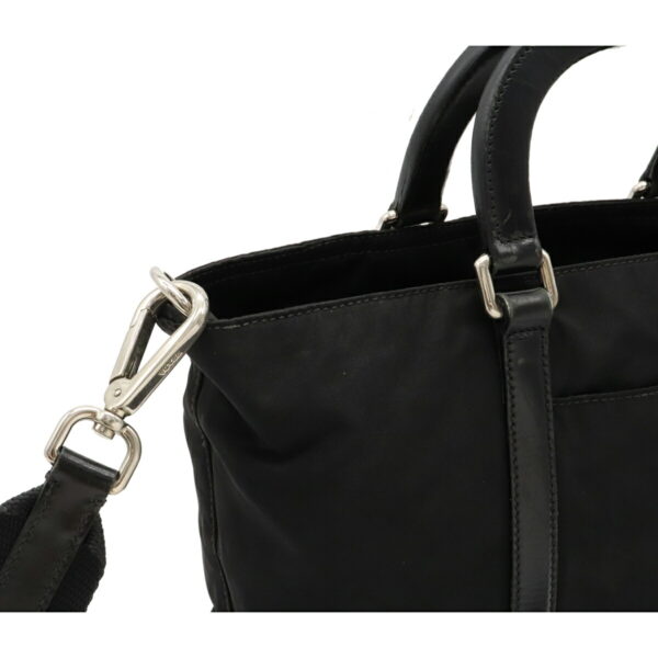 12060423 6 Prada Mini 2WAY Nylon Leather Shoulder Bag Nero Black