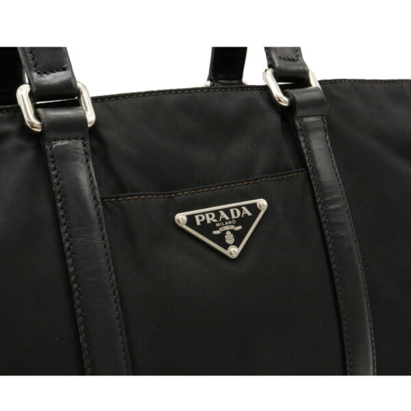 12060423 8 Prada Mini 2WAY Nylon Leather Shoulder Bag Nero Black