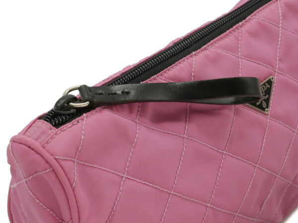 12060448 3 Prada Quilted Nylon Cosmetic Pouch Begonia Pink