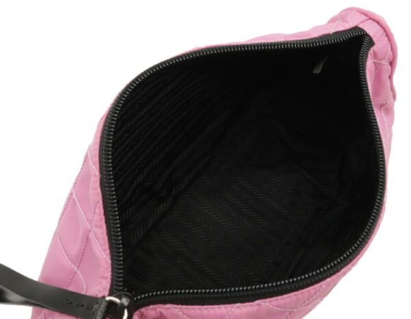 12060448 4 Prada Quilted Nylon Cosmetic Pouch Begonia Pink