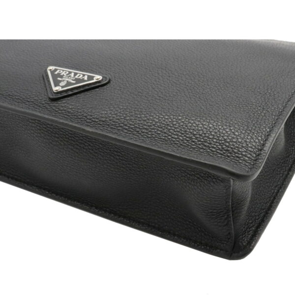 12060615 2 Prada Leather Clutch Bag Nero Black