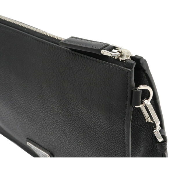 12060615 5 Prada Leather Clutch Bag Nero Black