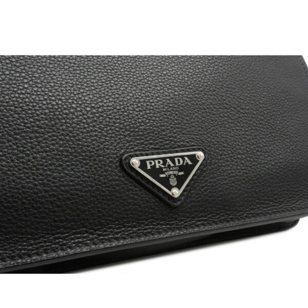 12060615 6 Prada Leather Clutch Bag Nero Black