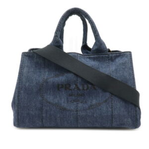 12061023 Gucci Old Gucci Bamboo Handbag Navy Leather