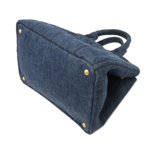 12061023 2 Prada Canapa 2WAY Denim Tote Bag Avio Blue